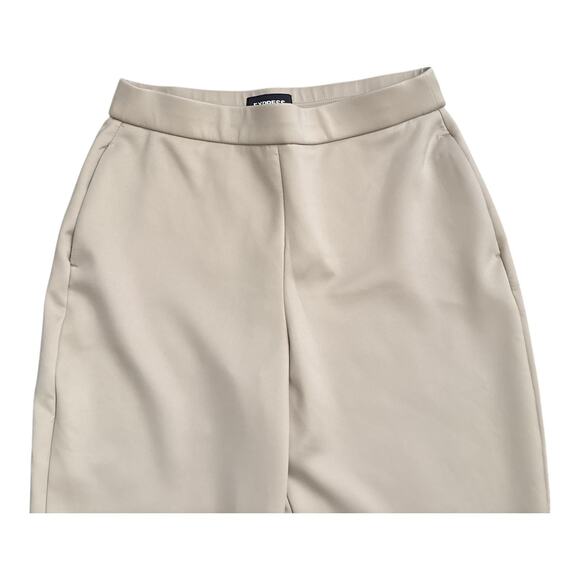 EXPRESS Womens Size XS Khaki Beige Pull On High Rise Tapered Cuffed Pants - Picture 3 of 7